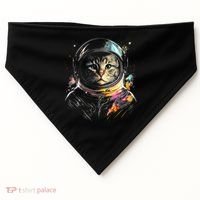 Cosmic Cat Space Astrocat In The Galaxy Graphic USA-Made Doggie Bandana thumb 0