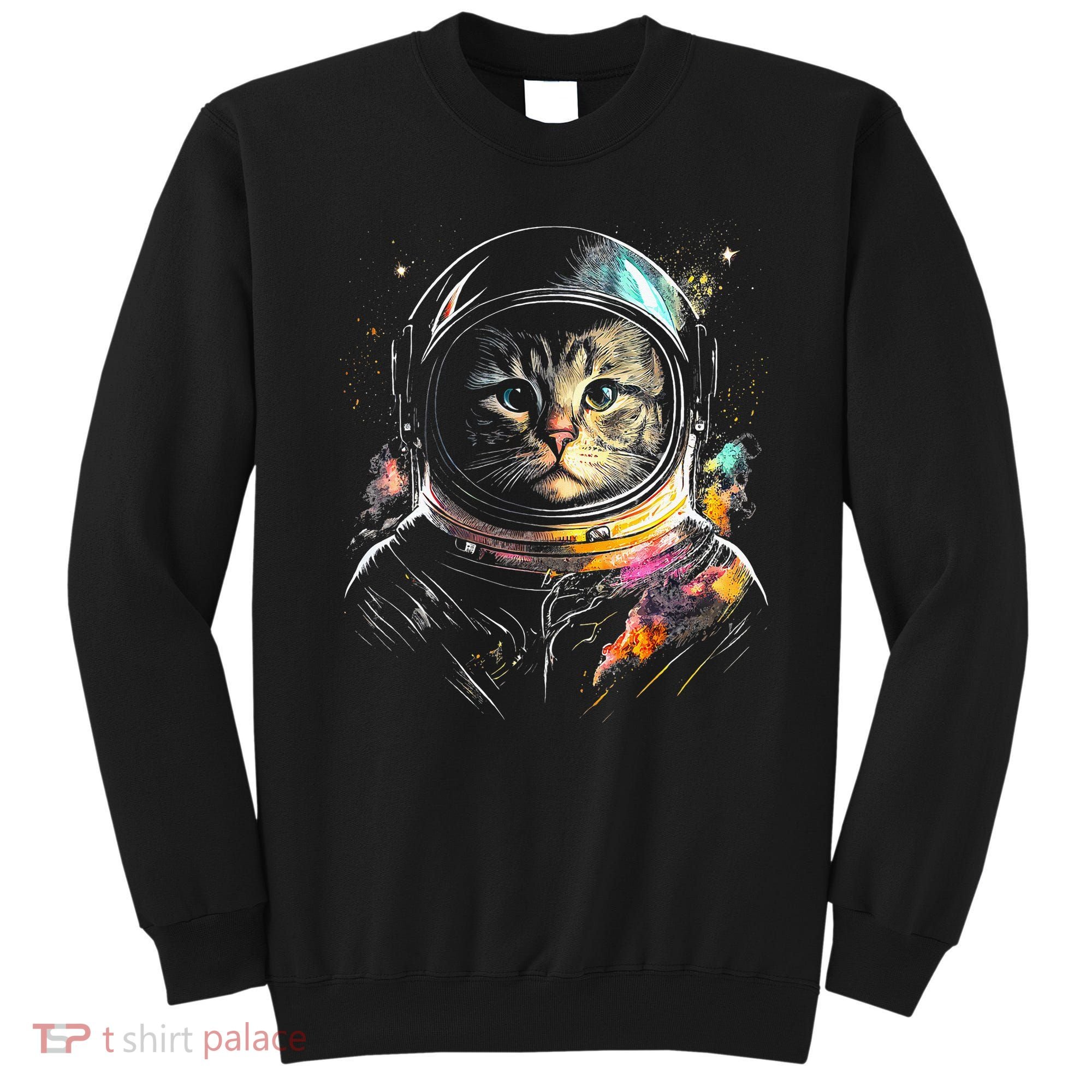 Cosmic Cat Space Astrocat In The Galaxy Graphic Sweatshirt