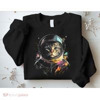 Cosmic Cat Space Astrocat In The Galaxy Graphic Sweatshirt thumb 2