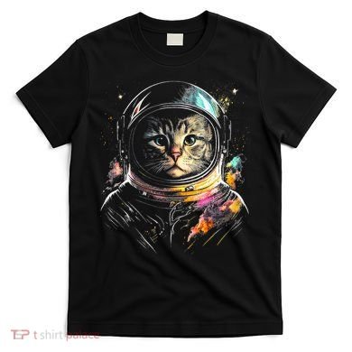 Cosmic Cat Space Astrocat In The Galaxy Graphic T-Shirt