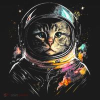 Cosmic Cat Space Astrocat In The Galaxy Graphic Button thumb 1
