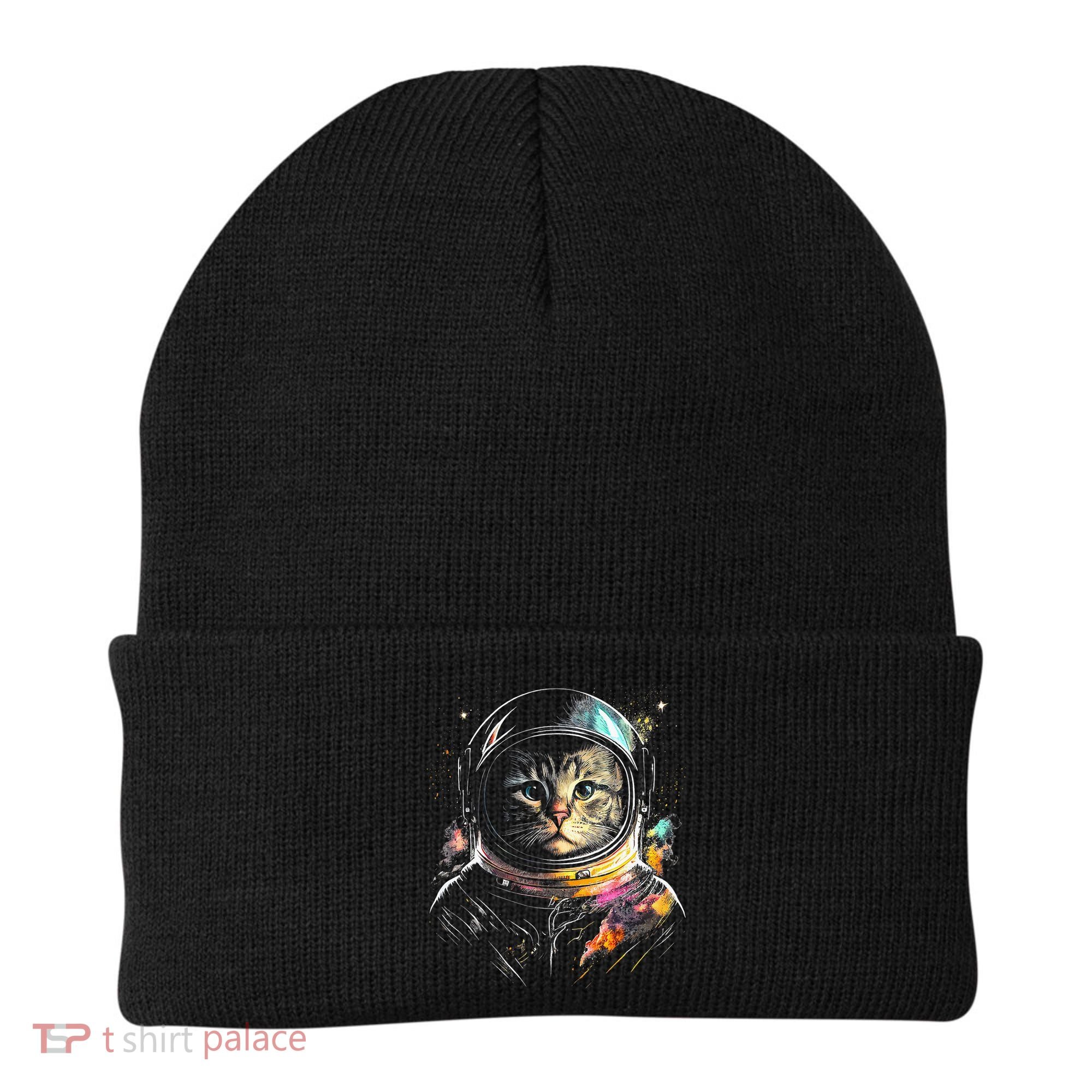 Cosmic Cat Space Astrocat In The Galaxy Graphic Beanie