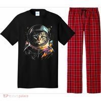 Cosmic Cat Space Astrocat In The Galaxy Graphic Pajama Set thumb 0