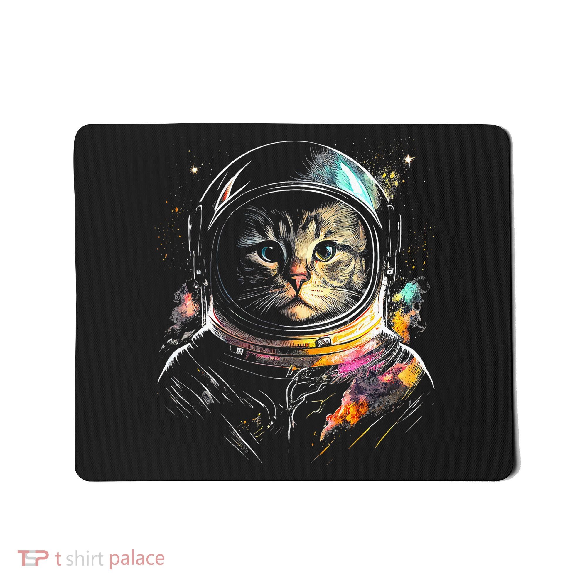 Cosmic Cat Space Astrocat In The Galaxy Graphic Mousepad