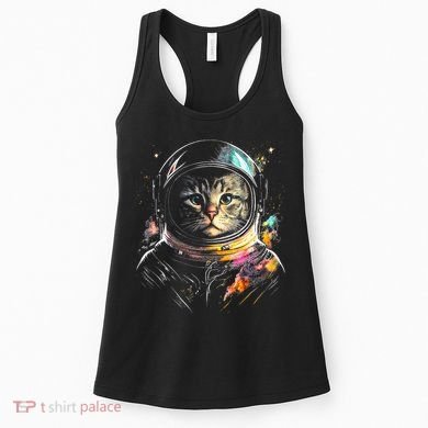 Cosmic Cat Space Astrocat In The Galaxy Graphic Women's Tank Top
