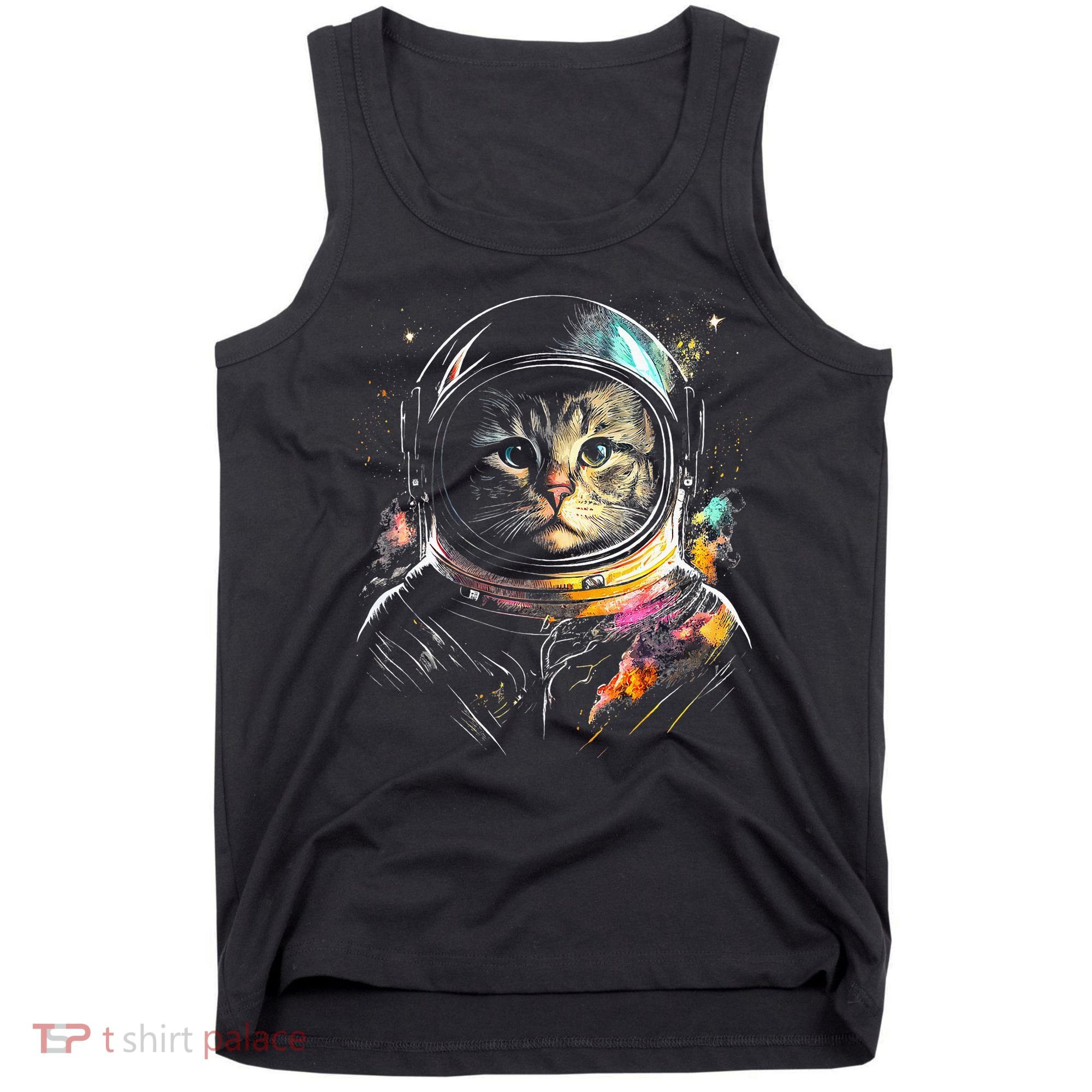Cosmic Cat Space Astrocat In The Galaxy Graphic Tank Top