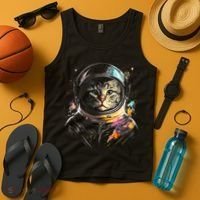 Cosmic Cat Space Astrocat In The Galaxy Graphic Tank Top thumb 4