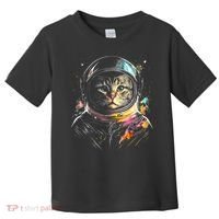 Cosmic Cat Space Astrocat In The Galaxy Graphic Toddler T-Shirt thumb 0