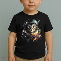 Cosmic Cat Space Astrocat In The Galaxy Graphic Toddler T-Shirt thumb 2