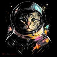 Cosmic Cat Space Astrocat In The Galaxy Graphic Kids Sweatshirt thumb 2