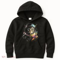 Cosmic Cat Space Astrocat In The Galaxy Graphic Kids Hoodie thumb 0