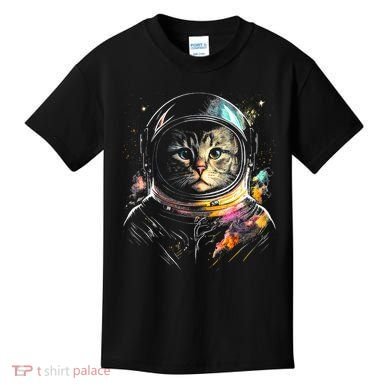 Cosmic Cat Space Astrocat In The Galaxy Graphic Kids T-Shirt