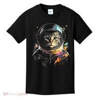 Cosmic Cat Space Astrocat In The Galaxy Graphic Kids T-Shirt thumb 0