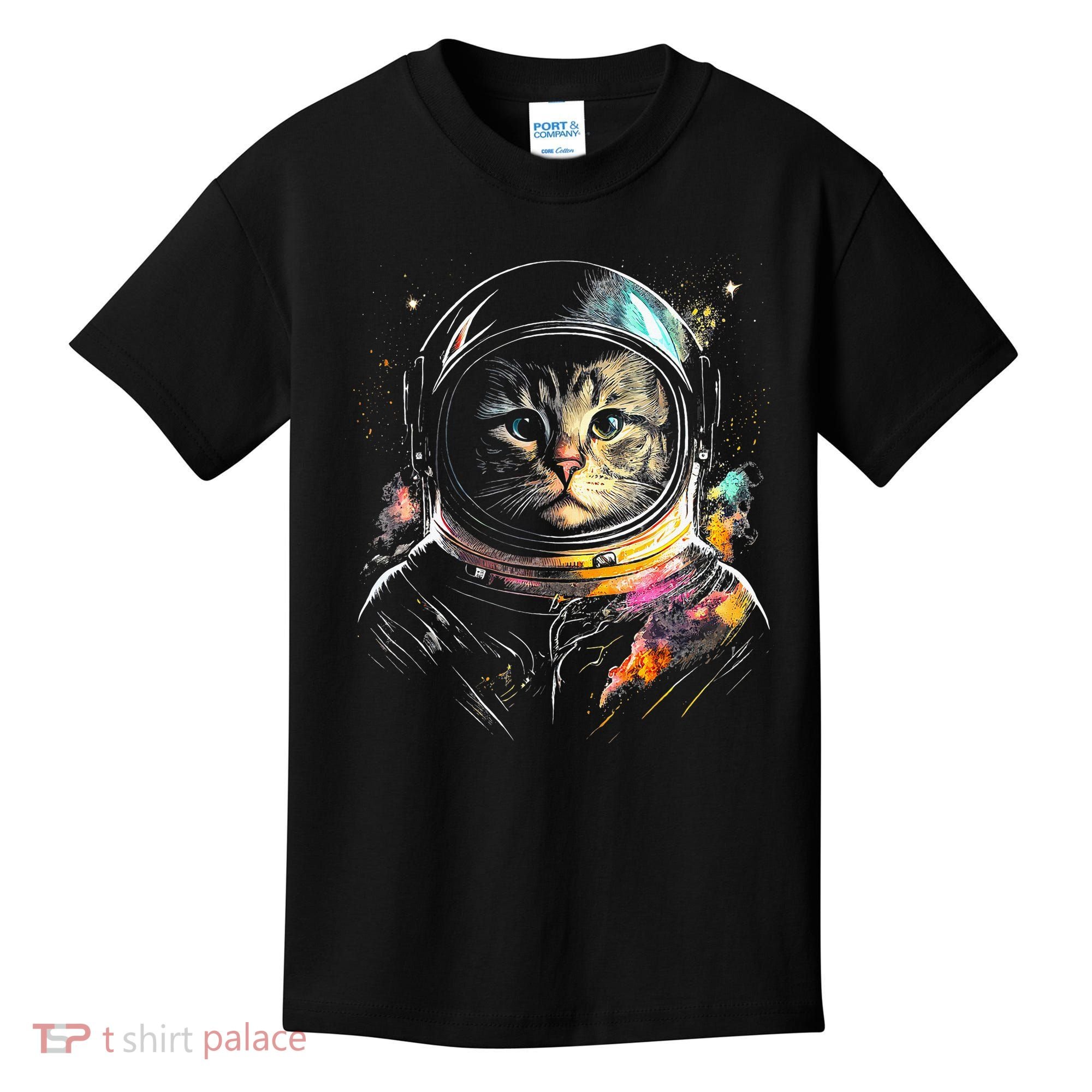 Cosmic Cat Space Astrocat In The Galaxy Graphic Kids T-Shirt