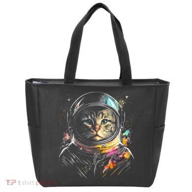 Cosmic Cat Space Astrocat In The Galaxy Graphic Tote Bag