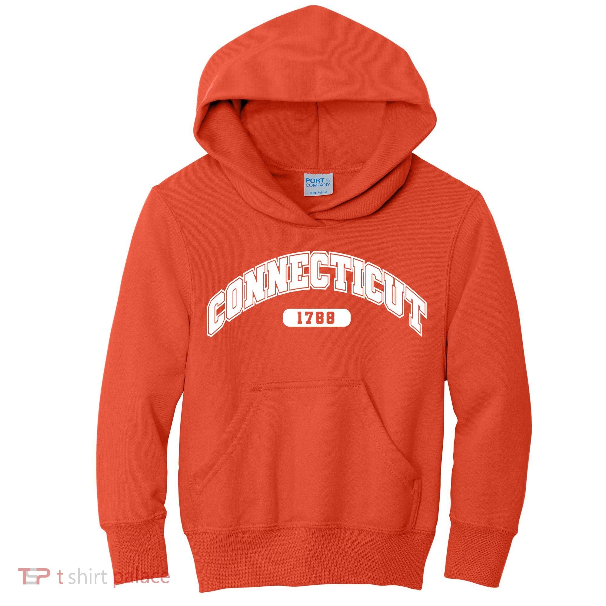 Connecticut Collegiate Style 1788 Kids Hoodie