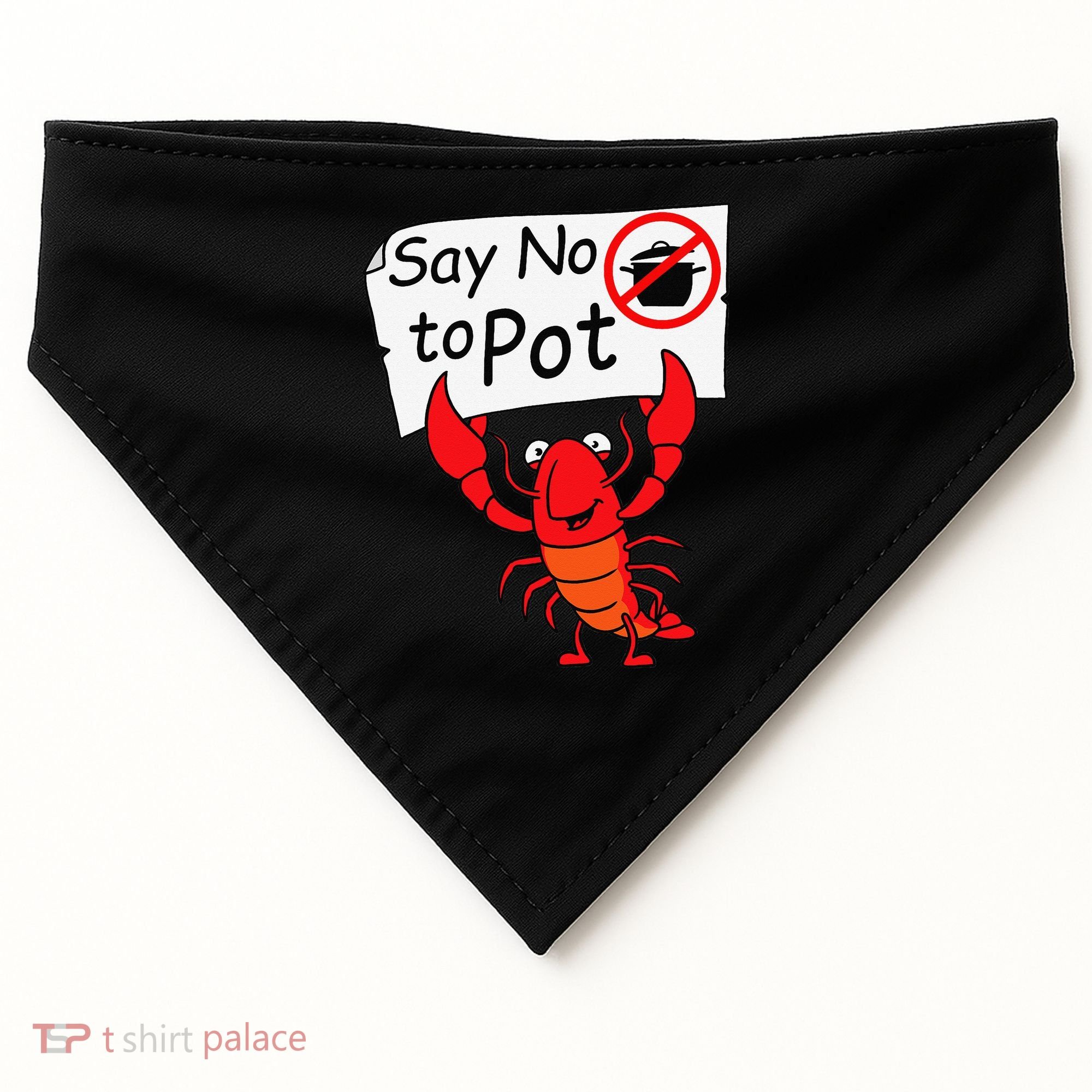 Crawfish Crayfish Say No To Pot Crawfish Boil USA-Made Doggie Bandana