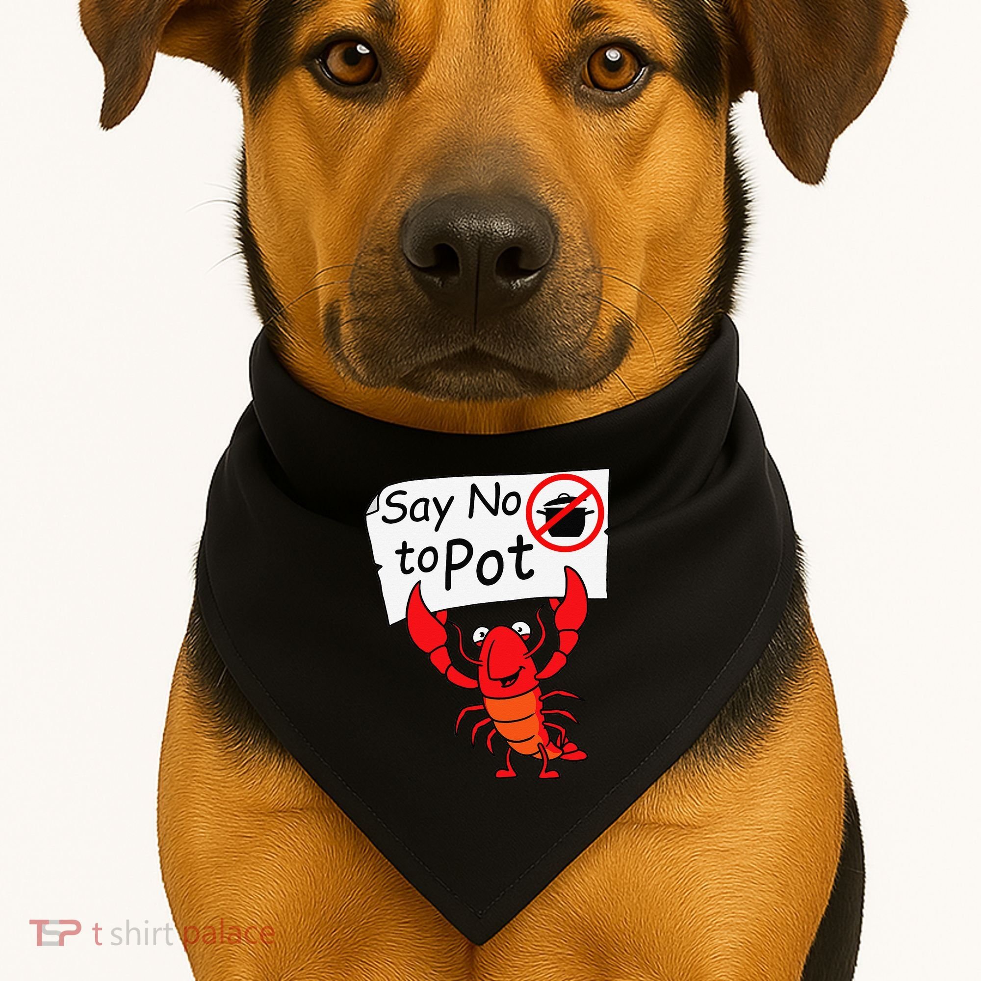 Crawfish Crayfish Say No To Pot Crawfish Boil USA-Made Doggie Bandana