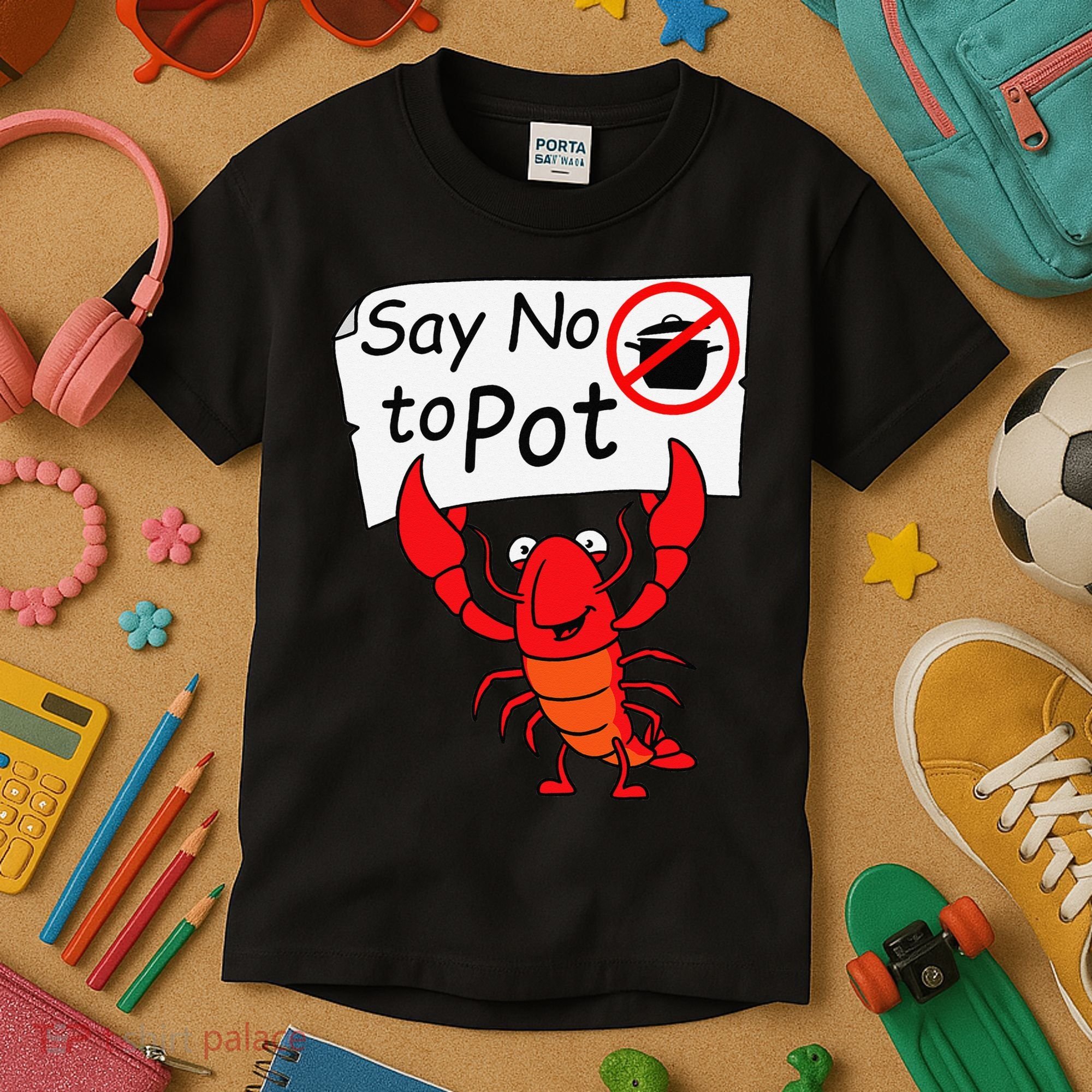 Crawfish Crayfish Say No To Pot Crawfish Boil Kids T-Shirt