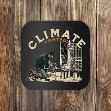 Climate Control Skeleton Hvac Technician Pride Coaster