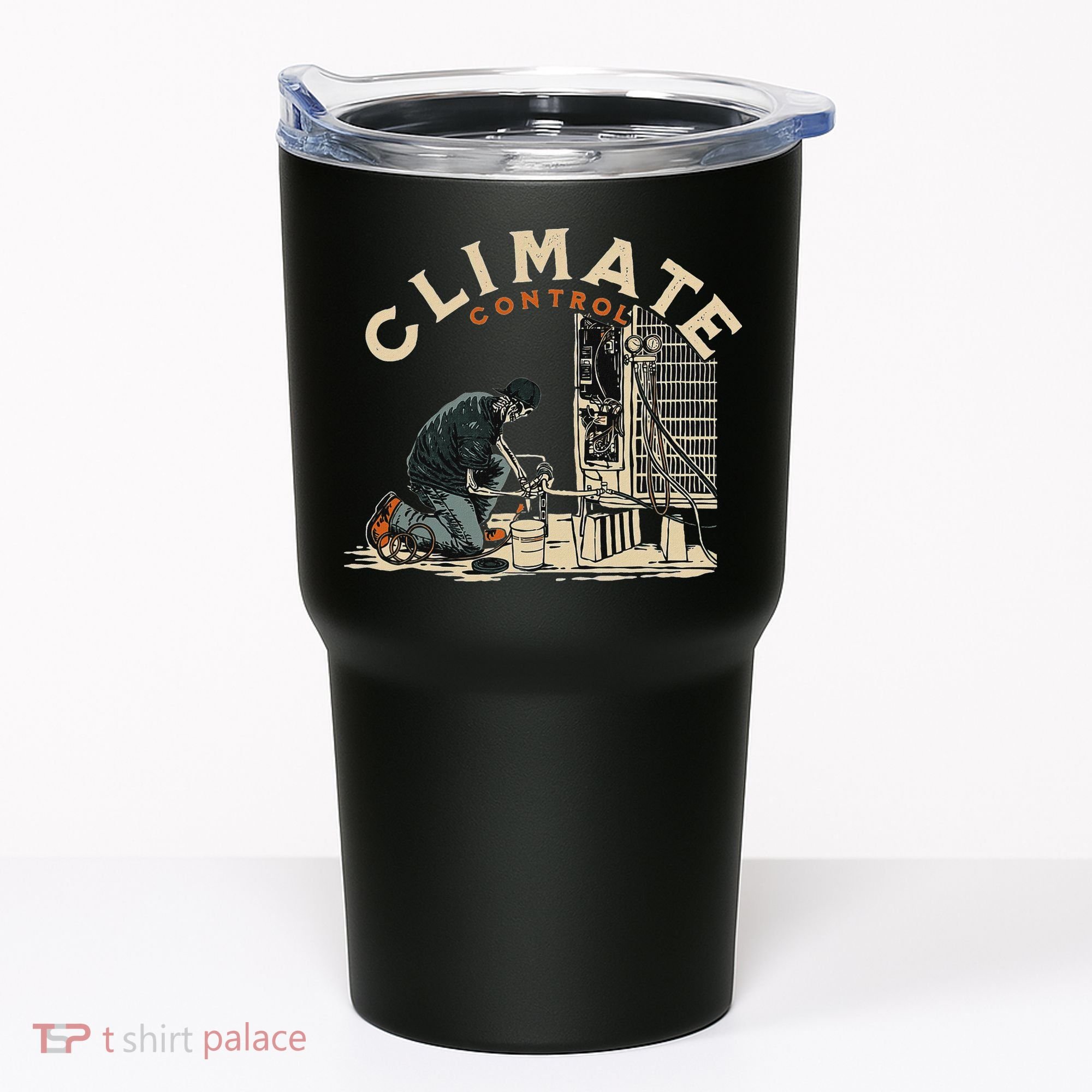 Climate Control Skeleton Hvac Technician Pride Tumbler