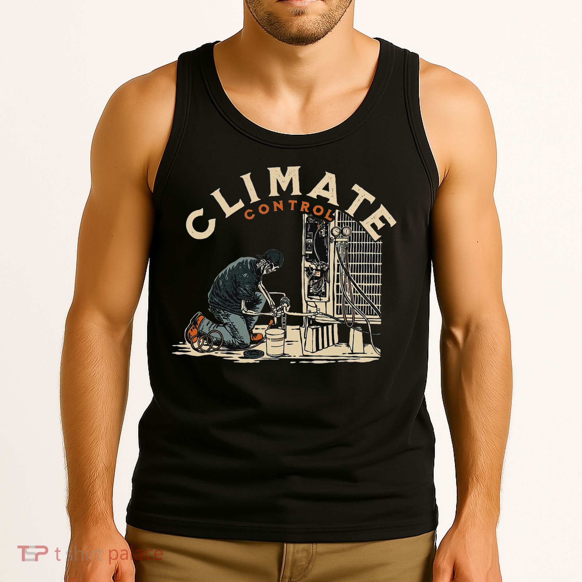 Climate Control Skeleton Hvac Technician Pride Tank Top