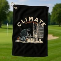 Climate Control Skeleton Hvac Technician Pride Golf Towel thumb 1