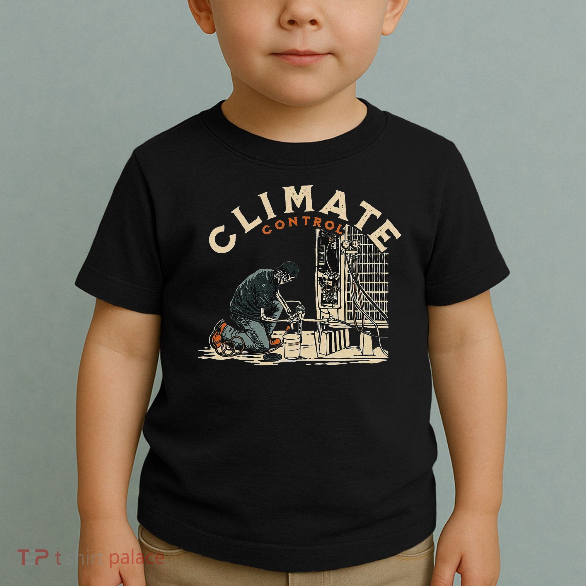 Climate Control Skeleton Hvac Technician Pride Toddler T-Shirt