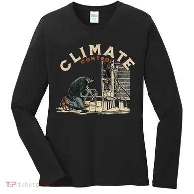 Climate Control Skeleton Hvac Technician Pride Women's Long Sleeve Shirt