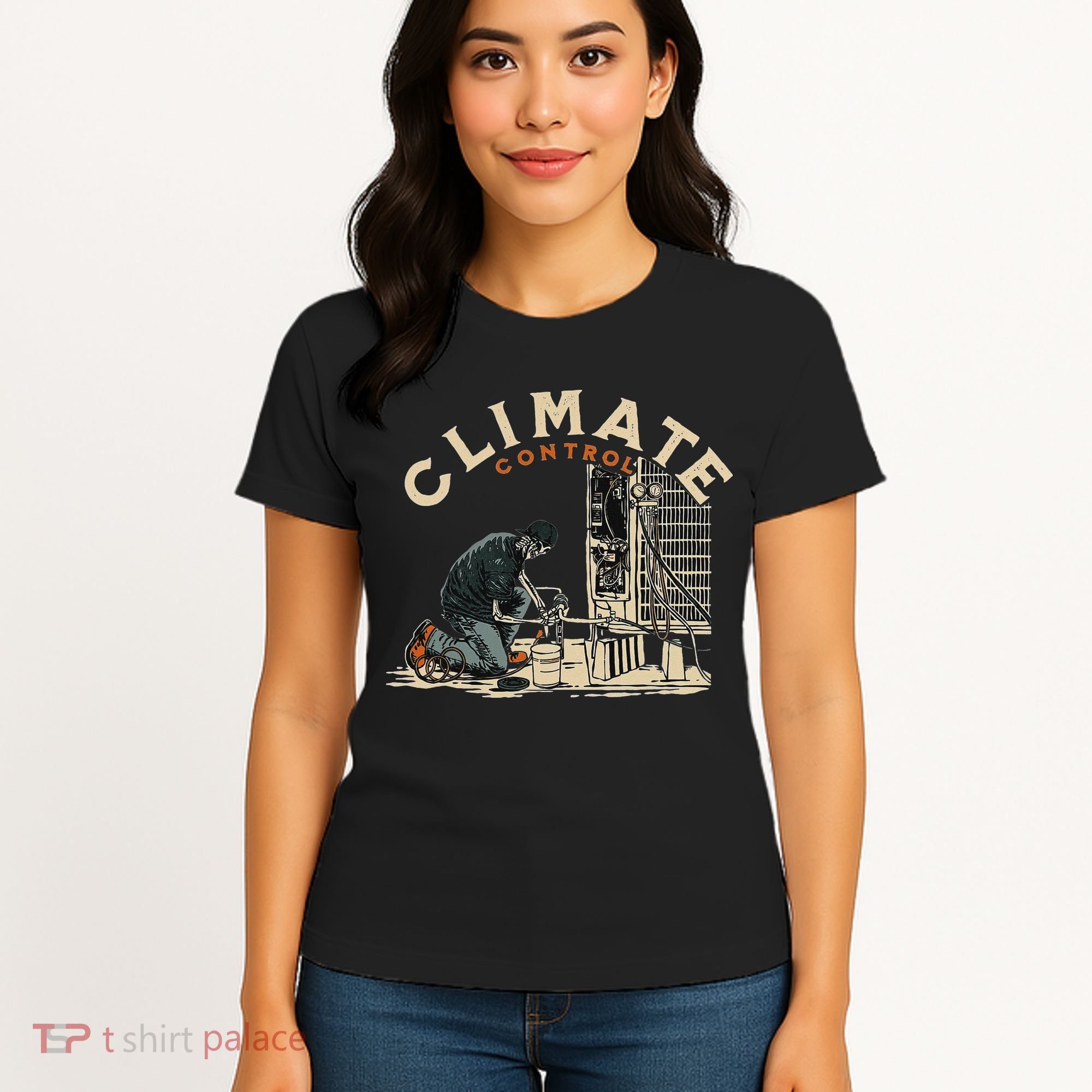 Climate Control Skeleton Hvac Technician Pride Women's T-Shirt