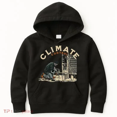 Climate Control Skeleton Hvac Technician Pride Kids Hoodie