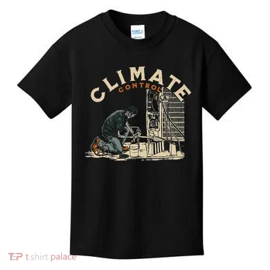 Climate Control Skeleton Hvac Technician Pride Kids T-Shirt