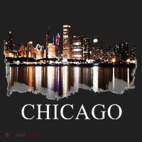 Chicago City Skyline Lights At Night Chicago Illinois USA 40oz Vacuum Insulated Stainless Steel Travel Tumbler thumb 4