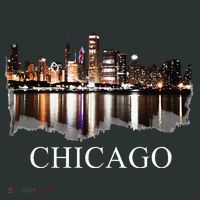 Chicago City Skyline Lights At Night Chicago Illinois USA Infant Baby Jersey Bodysuit thumb 2