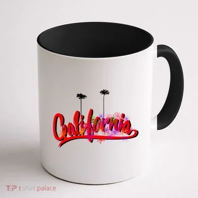 Cool California Script Logo Coffee Mug back