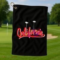 Cool California Script Logo Golf Towel thumb 1