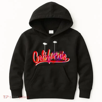 Cool California Script Logo Kids Hoodie