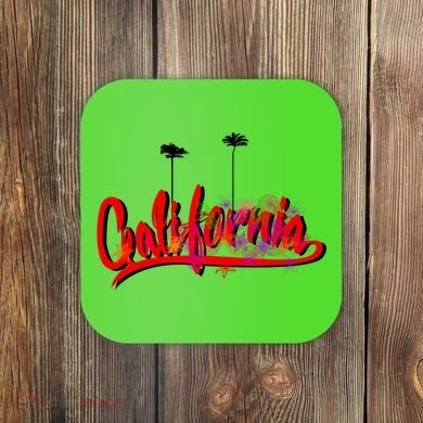 Cool California Script Logo Coaster