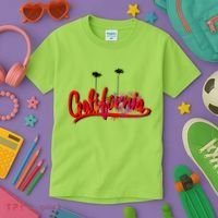 Cool California Script Logo Kids T-Shirt thumb 3