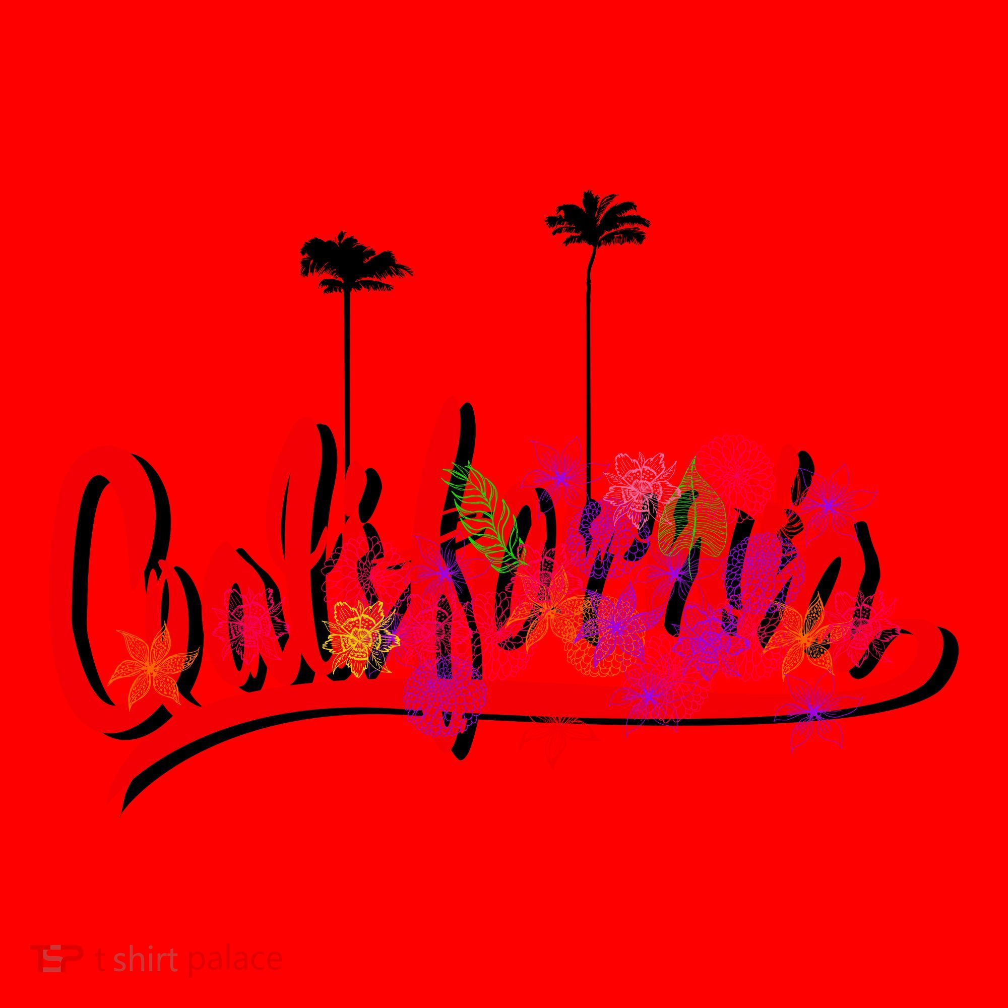 Cool California Script Logo Santa Hat