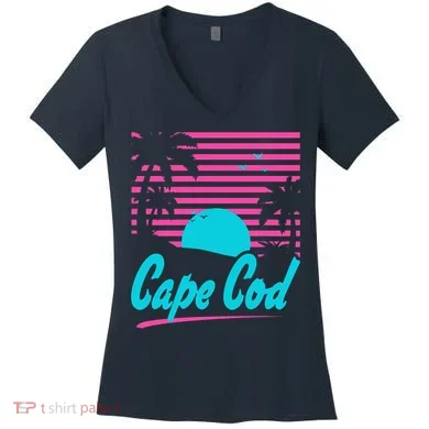 Cape Cod Sunset Women's V-Neck T-Shirt