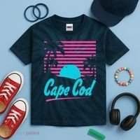 Cape Cod Sunset Kids Tie-Dye T-Shirt thumb 2