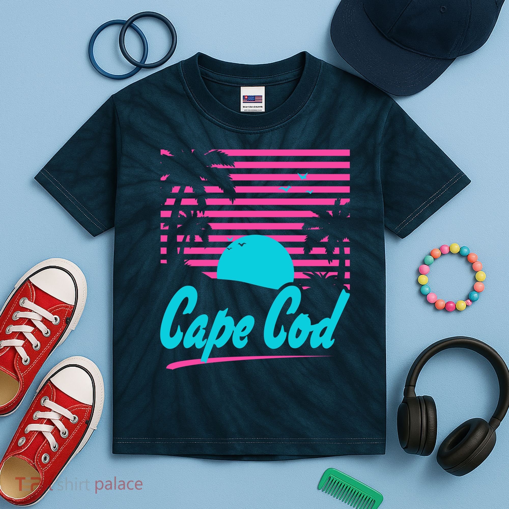 Cape Cod Sunset Kids Tie-Dye T-Shirt