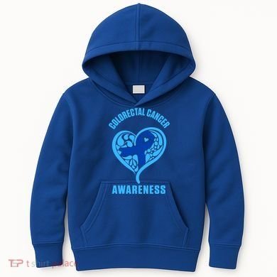 Colorectal Cancer Survivor Info Crc Warrior Gift Kids Hoodie