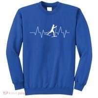 Cross Country Skiing Heartbeat Love Skiing Skier Funny Gift Sweatshirt thumb 0