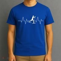 Cross Country Skiing Heartbeat Love Skiing Skier Funny Gift T-Shirt thumb 3