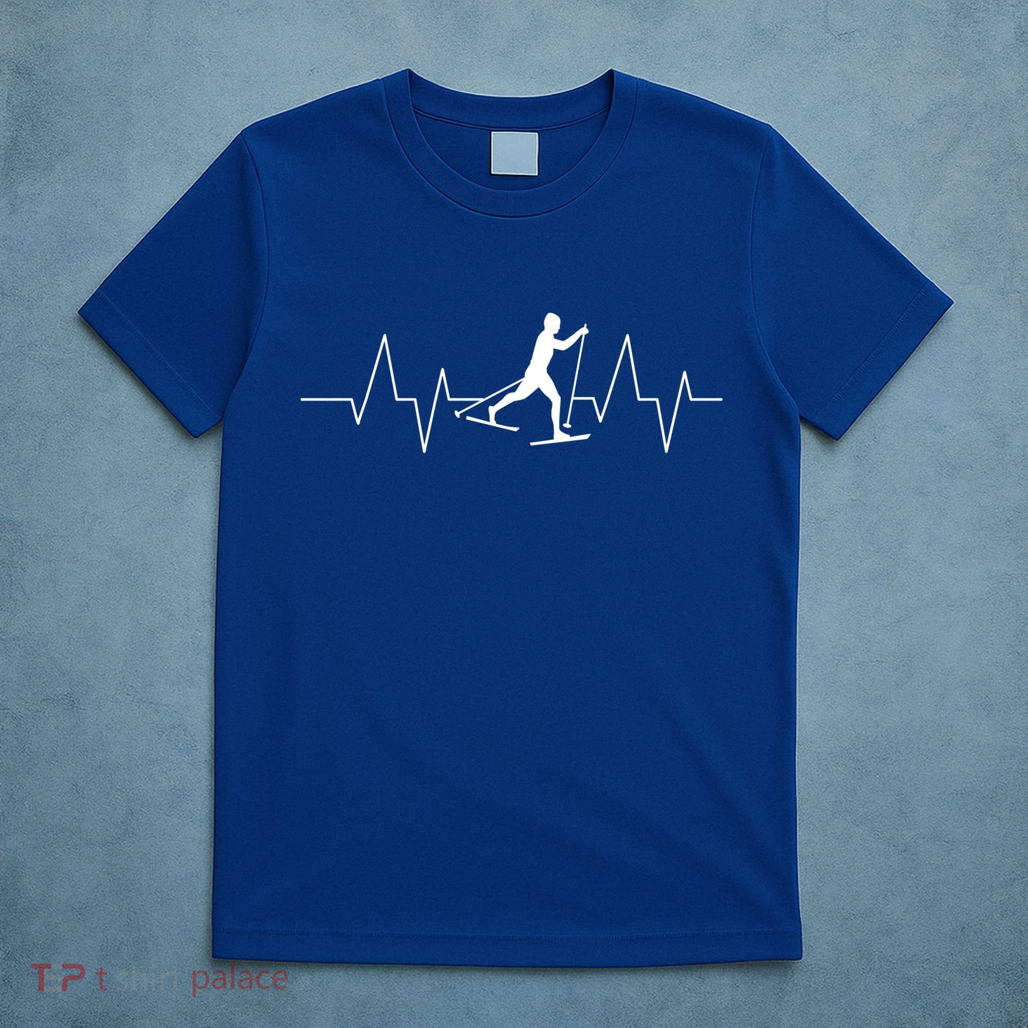 Cross Country Skiing Heartbeat Love Skiing Skier Funny Gift T-Shirt