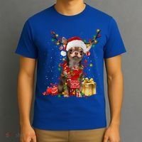 Chihuahua Christmas Tree Ornats Dog Lovers Chihuahua Xmas Gift T-Shirt thumb 3