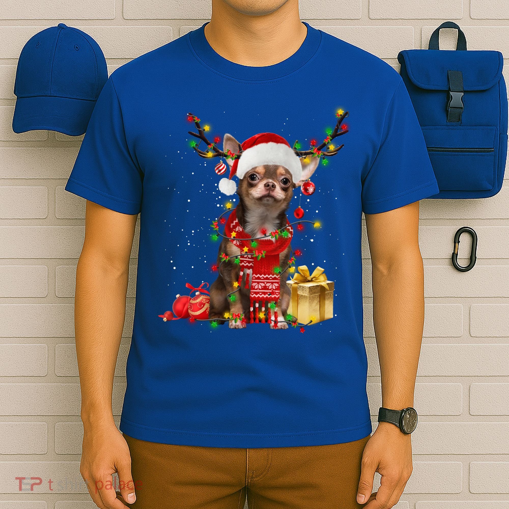 Chihuahua Christmas Tree Ornats Dog Lovers Chihuahua Xmas Gift T-Shirt