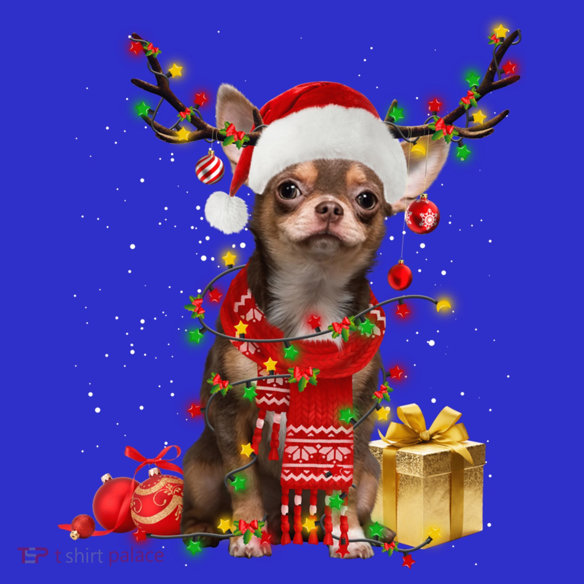 Chihuahua Christmas Tree Ornats Dog Lovers Chihuahua Xmas Gift T-Shirt